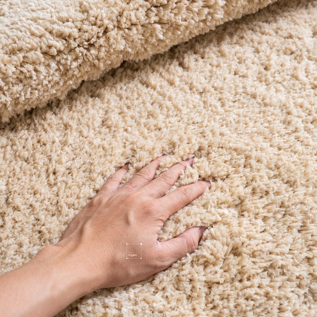 Thảm Tròn Trải Sàn Phòng Sợi Lông Len Trơn Màu 160cm