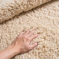 Thảm Tròn Trải Sàn Phòng Sợi Lông Len Trơn Màu 160cm