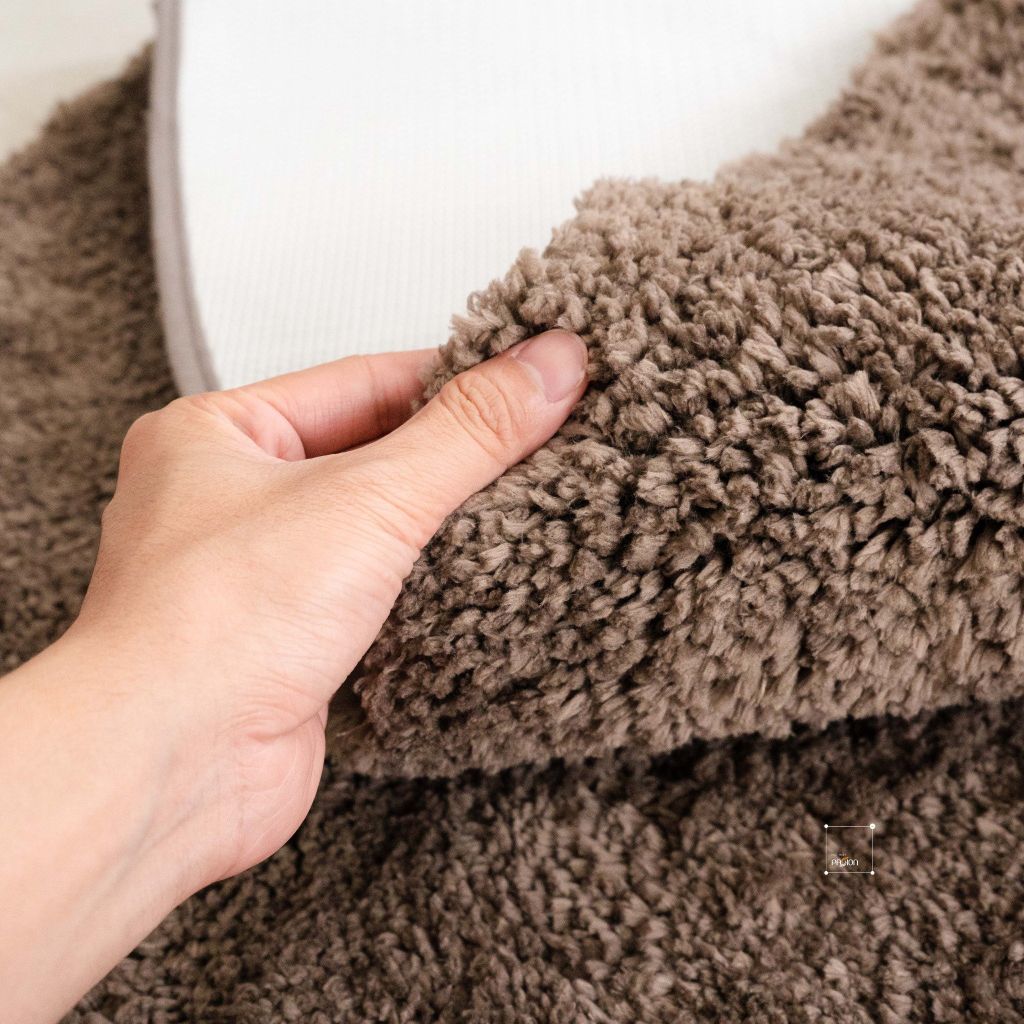 Thảm Tròn Trải Sàn Phòng Sợi Lông Len Trơn Màu 160cm