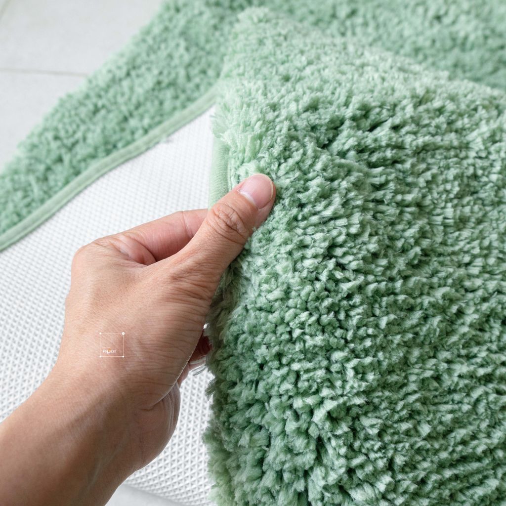 Thảm Tròn Trải Sàn Phòng Sợi Lông Len Trơn Màu 160cm