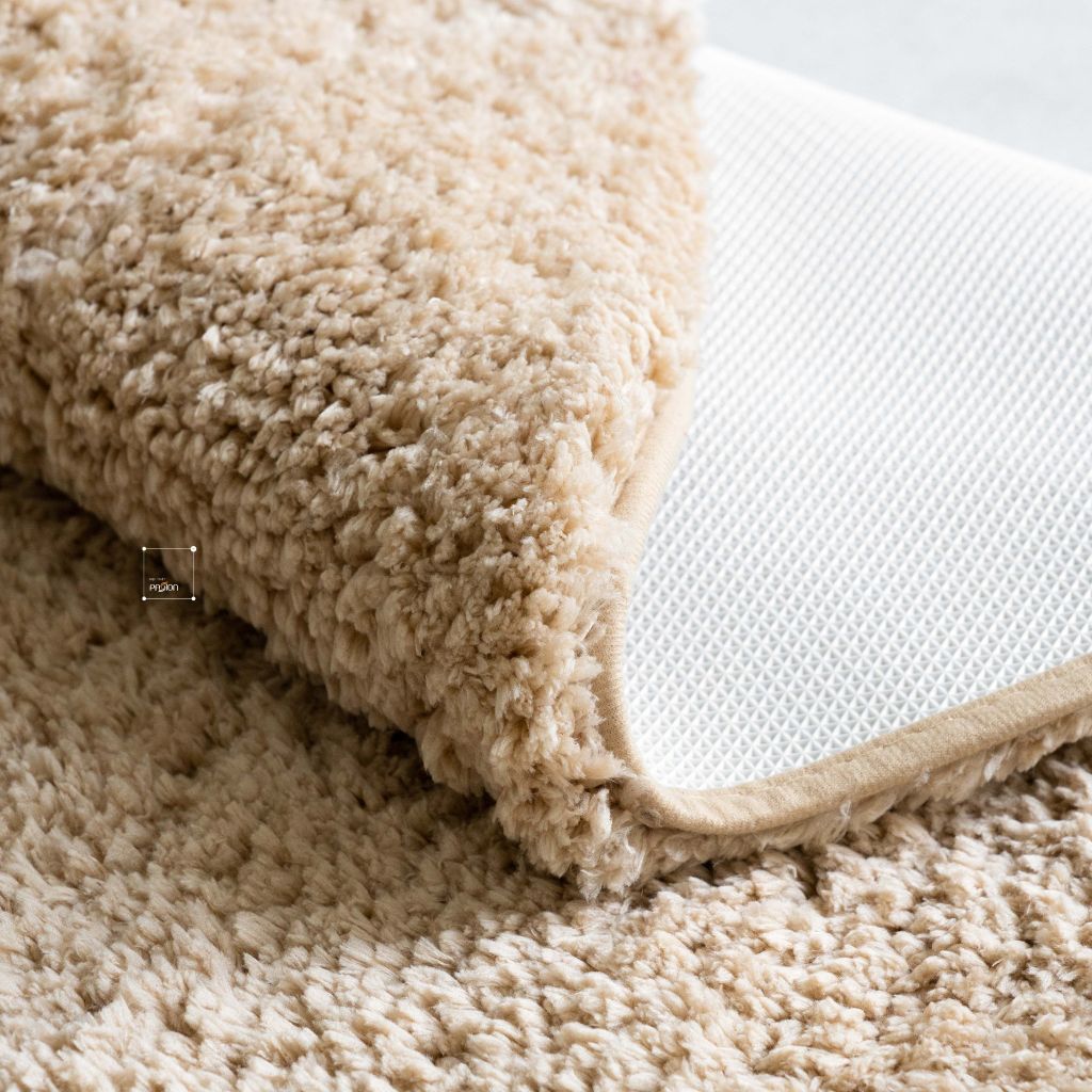 Thảm Tròn Trải Sàn Phòng Sợi Lông Len Trơn Màu 160cm