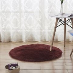 Thảm Lông Tròn Siêu Mịn Trang Trí PA9165