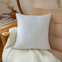 Vỏ Gối Tựa Lưng Nhung Sọc Sang Trọng