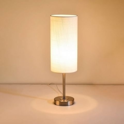 Đèn Bàn Hình Trụ Chữ Nhật Đứng Đế Kim Loại