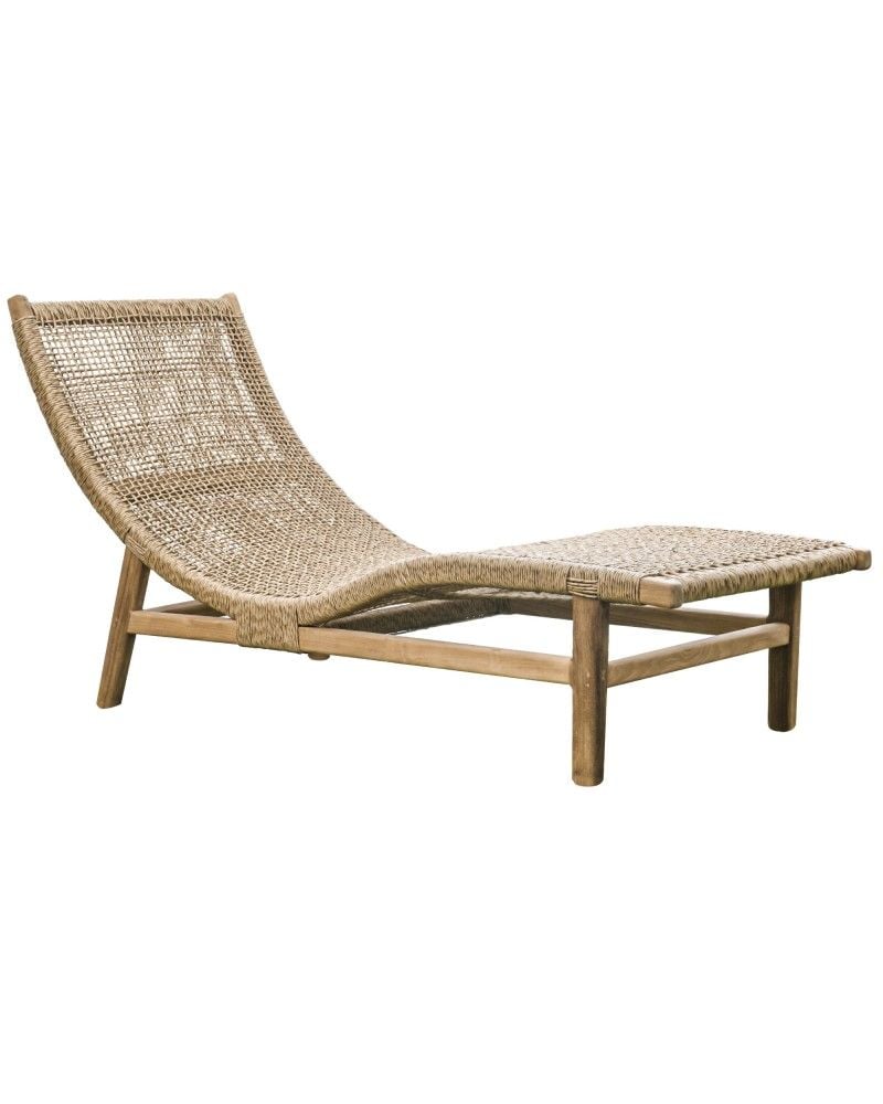 Ghế Dài Ngoài Trời Gỗ Teak Đan Dây