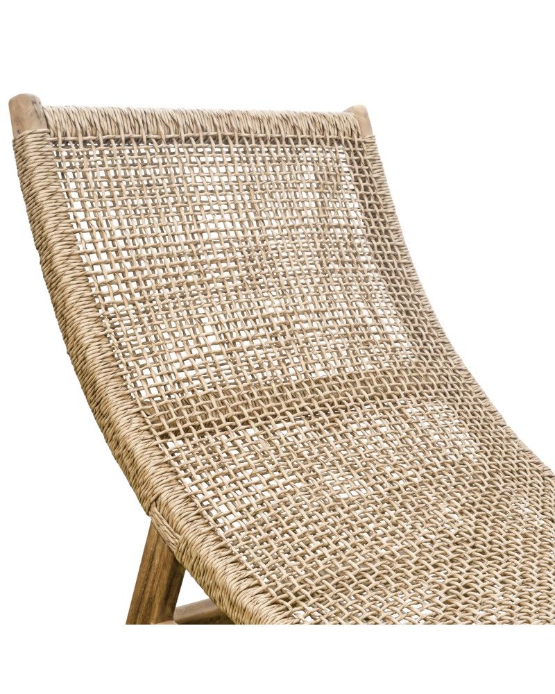 Ghế Dài Ngoài Trời Gỗ Teak Đan Dây