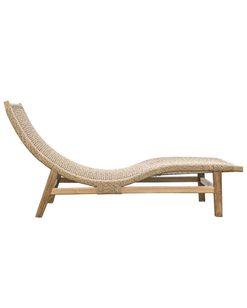 Ghế Dài Ngoài Trời Gỗ Teak Đan Dây