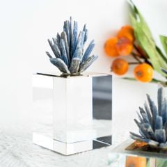 Tượng Pha Lê Decor Phối Thạch Ánh Xanh Sang Trọng