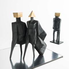 Tượng Trang Trí Trừu Tượng Hình Tướng Sĩ Nhật Bản