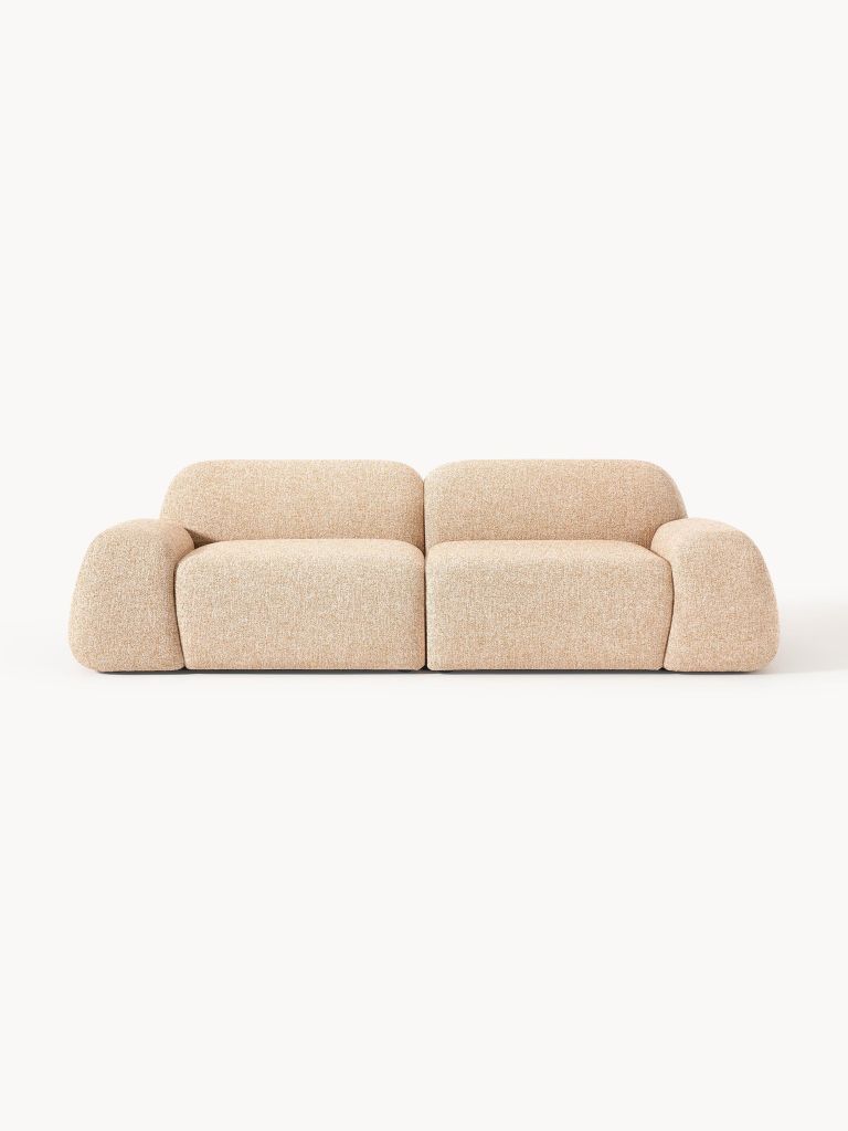 Ghế Sofa Dài Phong Cách Gấu Teddy Tay Thấp Thư Giãn