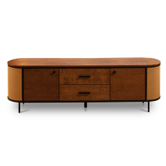 Tủ TV Cabinet Phong Cách Indochine Đan Mắt Cáo