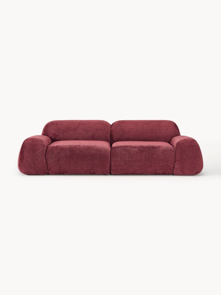 Ghế Sofa Dài Phong Cách Gấu Teddy Tay Thấp Thư Giãn