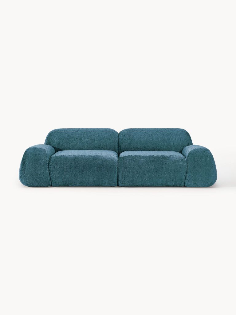 Ghế Sofa Dài Phong Cách Gấu Teddy Tay Thấp Thư Giãn