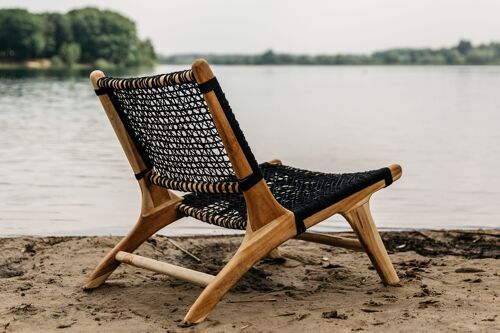 Ghế Đan Lưới Monaco Gỗ Teak