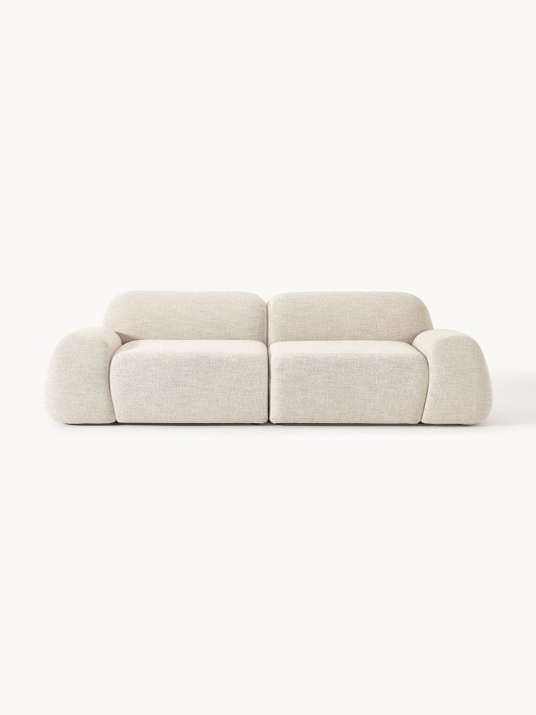 Ghế Sofa Dài Phong Cách Gấu Teddy Tay Thấp Thư Giãn