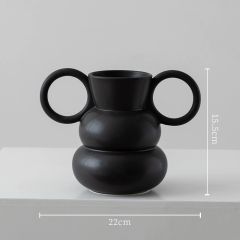 Bình Gốm Họa Tiết Sáng Tạo Phong Cách Minimalist