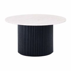Bàn Trà Gỗ Chân Tròn Mặt Đá Ceramic