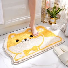 Thảm Cotton Len Sợi Thấm Hút Chó Lười Papa Đeo Nơ