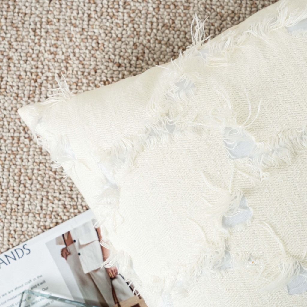 Vỏ Gối Tựa Lưng Phong Cách Bắc Âu Xanh Green Phối Be