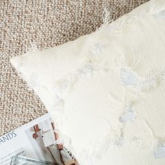 Vỏ Gối Tựa Lưng Phong Cách Bắc Âu Xanh Green Phối Be