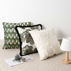 Vỏ Gối Tựa Lưng Phong Cách Bắc Âu Xanh Green Phối Be