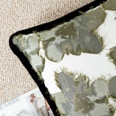 Vỏ Gối Tựa Lưng Phong Cách Bắc Âu Xanh Green Phối Be