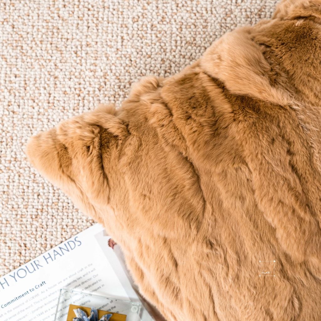 Vỏ Gối Tựa Lưng Sofa Lông Mịn Gợn Sóng Cao Cấp