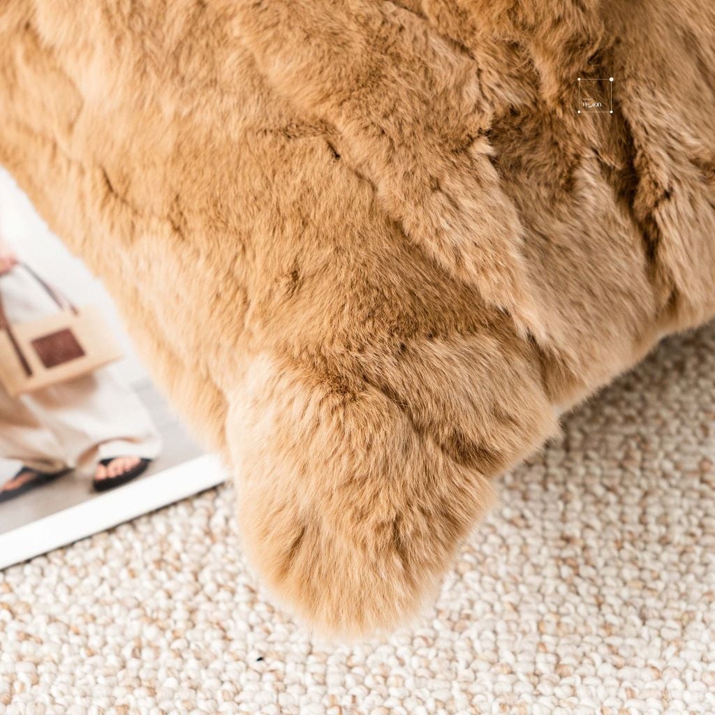 Vỏ Gối Tựa Lưng Sofa Lông Mịn Gợn Sóng Cao Cấp