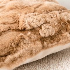 Vỏ Gối Tựa Lưng Sofa Lông Mịn Gợn Sóng Cao Cấp