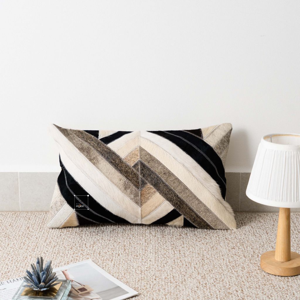 Vỏ Gối Tựa Lưng Sofa Phong Cách Retro Hiện Đại Đen Trắng