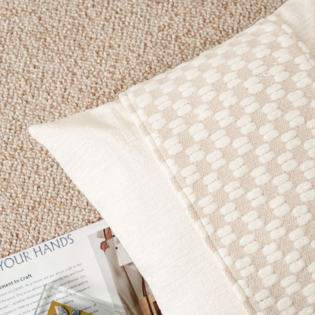 Vỏ Gối Tựa Lưng Sofa Phong Cách Rustic Xanh Xám