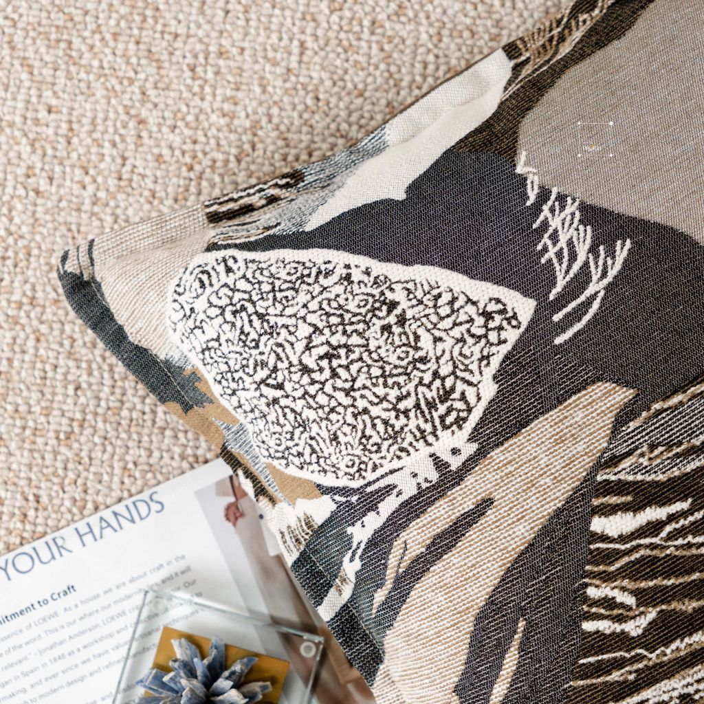 Vỏ Gối Tựa Lưng Sofa Phong Cách Rustic Xanh Xám