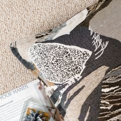 Vỏ Gối Tựa Lưng Sofa Phong Cách Rustic Xanh Xám