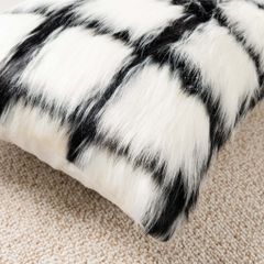 Vỏ Gối Tựa Lưng Sofa Retro Tông Đen Xám Kiểu Mỹ