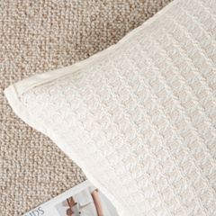 Vỏ Gối Tựa Lưng Sofa Tông Kem Trừu Tượng Wabi Sabi