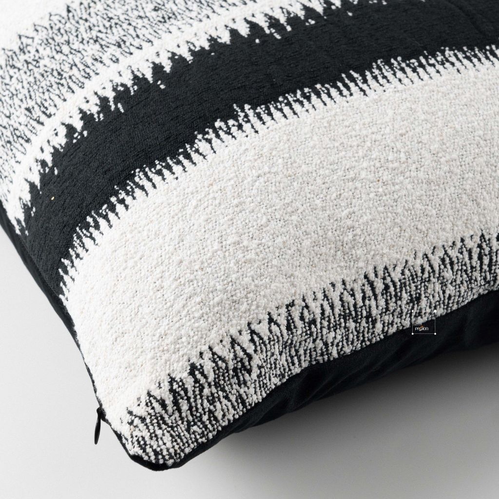 Vỏ Gối Tựa Lưng Sofa Trang Trí Đen Hình Học Dạ Nỉ