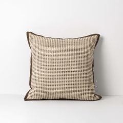 Vỏ Gối Tựa Trang Trí Sofa Da Nâu Phối Màu Wabi Sabi