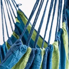 Võng Canvas Sọc Hoa Văn Thổ Cẩm Có Kèm 2 Gối Lót Võng