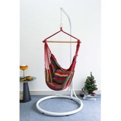 Võng Canvas Sọc Hoa Văn Thổ Cẩm Có Kèm 2 Gối Lót Võng