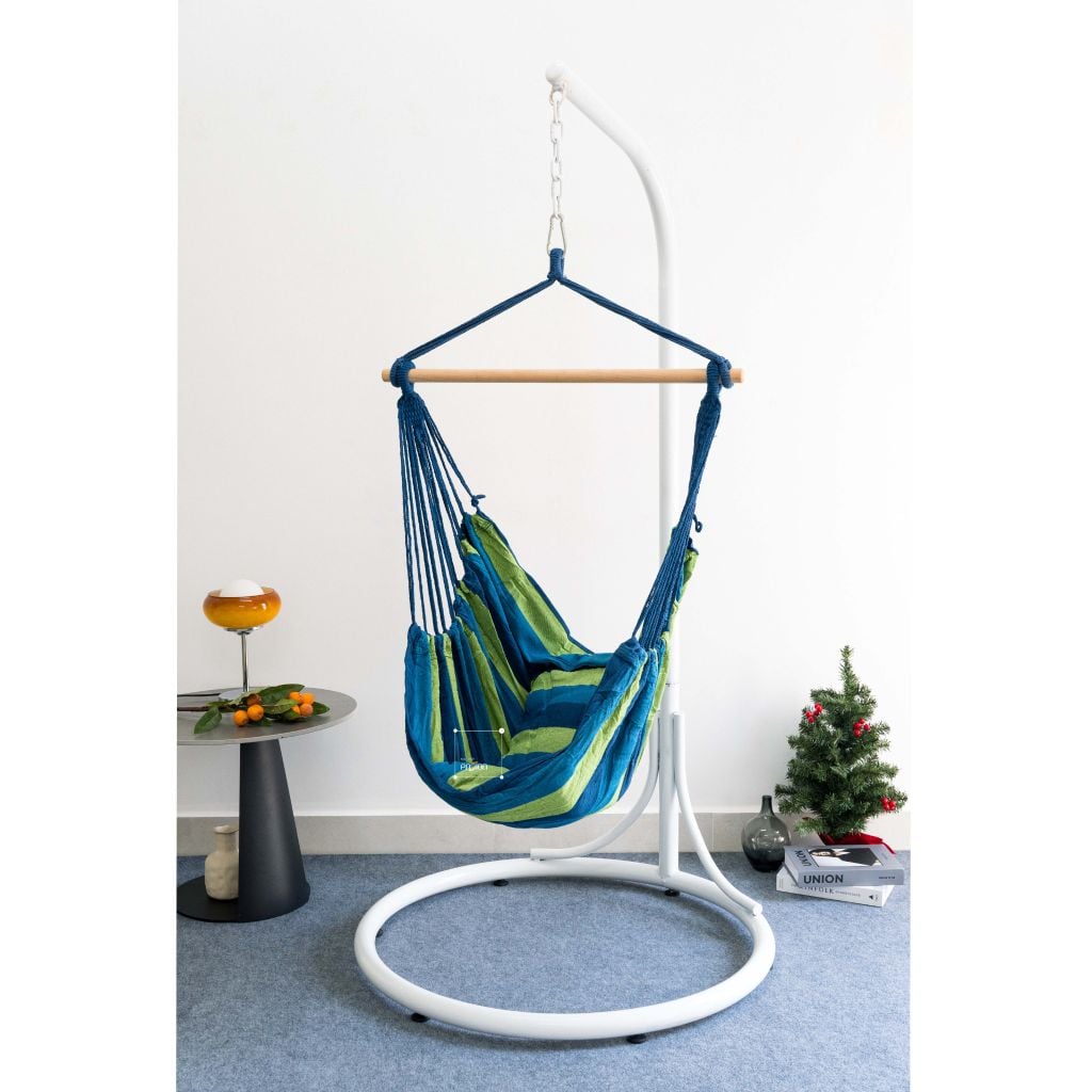 Võng Canvas Sọc Hoa Văn Thổ Cẩm Có Kèm 2 Gối Lót Võng