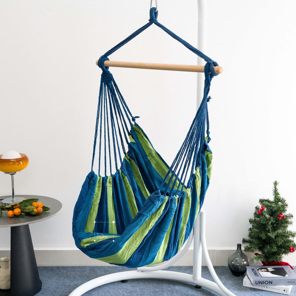 Võng Canvas Sọc Hoa Văn Thổ Cẩm Có Kèm 2 Gối Lót Võng