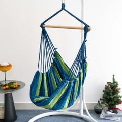 Võng Canvas Sọc Hoa Văn Thổ Cẩm Có Kèm 2 Gối Lót Võng