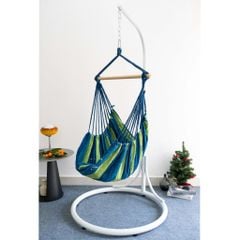 Võng Canvas Sọc Hoa Văn Thổ Cẩm Có Kèm 2 Gối Lót Võng