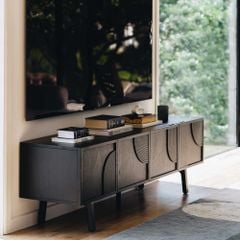 Tủ TV gợn sóng gân gỗ Arc