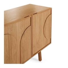 Tủ sideboard gợn sóng gỗ sồi tự nhiên