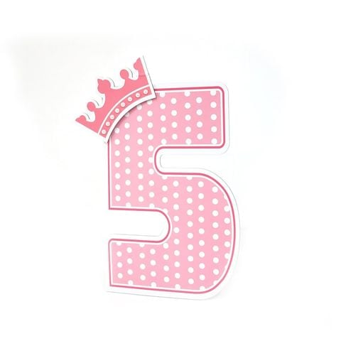 Số tuổi Happy Birthday - Công chúa 5 tuổi