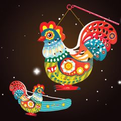 LỒNG ĐÈN SÁNG TẠO ÁNH SÁNG ĐÊM TRĂNG - GÀ