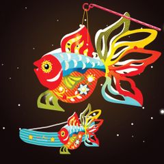 LỒNG ĐÈN SÁNG TẠO ÁNH SÁNG ĐÊM TRĂNG - CÁ