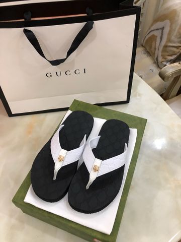 Dép tông nam GUCCI* quai da bò và đế dập nổi Logo đẹp