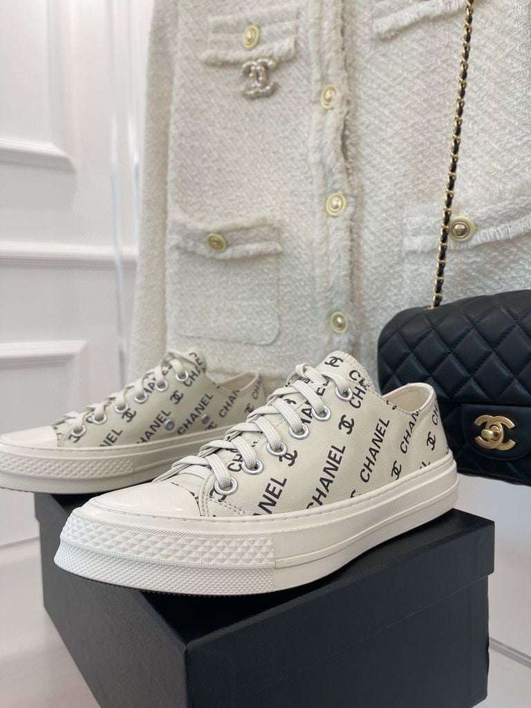 Giày thể thao nữ Chanel* X Converse* da bò in logo kiểu đẹp SIÊU CẤP m –  lien fashion